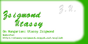 zsigmond utassy business card